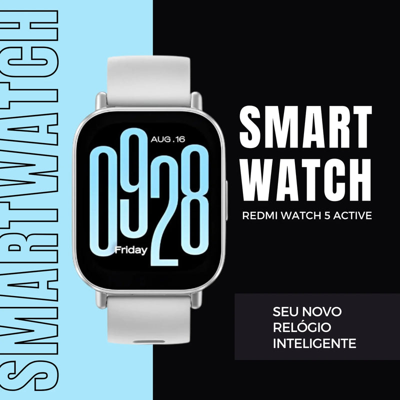 SmartWatch Redmi Watch 5 Active: Relógio Inteligente Moderno e Prático